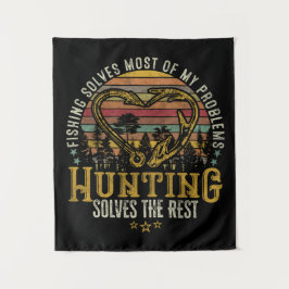 Fischerei & Schattenjäger Antlerelch, Hirschjagd Wandteppich