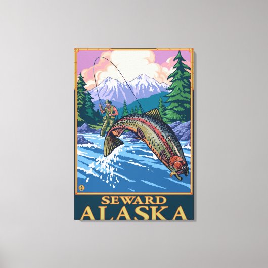 Fischerei - Seward, Alaska Leinwanddruck (Vorderseite)