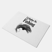 Fischerei statt Fisch Fußmatte (Schrägansicht)