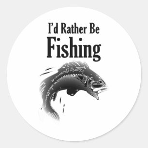 Fischerei statt Fisch Runder Aufkleber