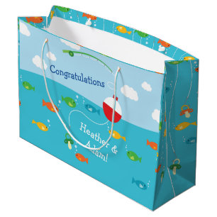 Fischerei Theme Babydusche für Fischer Große Geschenktüte