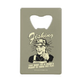 Fischerei: Thru Seine Fliege Geldkarten Flaschenöffner (Vorderseite)