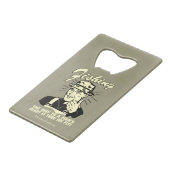 Fischerei: Thru Seine Fliege Geldkarten Flaschenöffner (Vorderseite Schrägansicht)