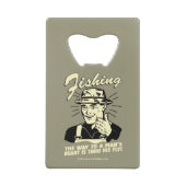 Fischerei: Thru Seine Fliege Geldkarten Flaschenöffner (Rückseite)