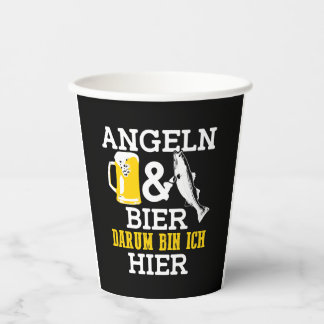 Fischerei und Bier Pappbecher