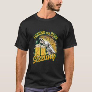 Fischerei und Biergröße Fischfang Sprichwort F T-Shirt