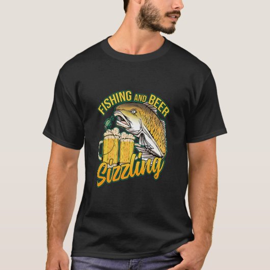 Fischerei und Biergröße Fischfang Sprichwort F T-Shirt (Vorderseite)