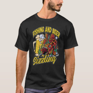 Fischerei und Biergröße Fischfang Sprichwort F T-Shirt