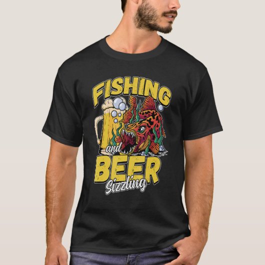 Fischerei und Biergröße Fischfang Sprichwort F T-Shirt (Vorderseite)