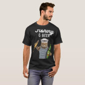 Fischerei und Bierkatze T-Shirt (Vorne ganz)