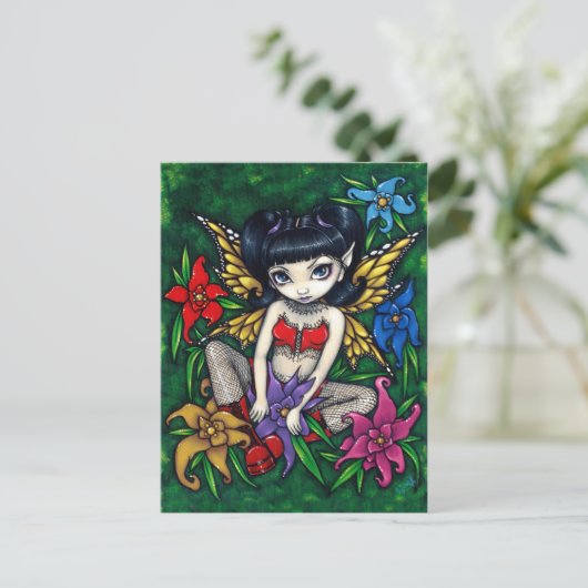 "Fischerei und Blume" Postkarte (Stehend Vorderseite)