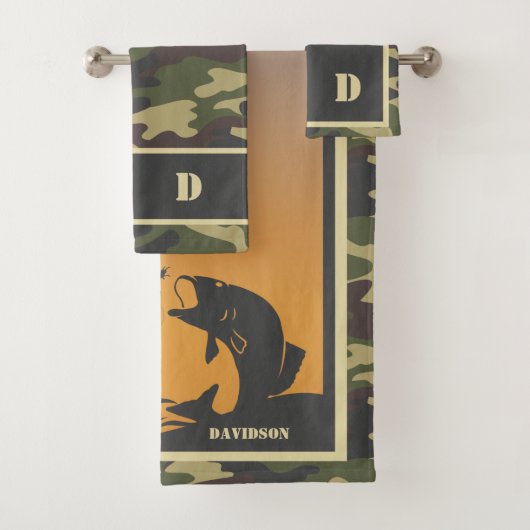Fischerei und Camouflage Badhandtuch Set (Insitu)
