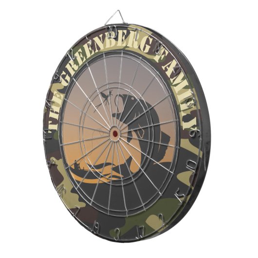 Fischerei und Camouflage Dartboard Dartscheibe (Vorderseite rechts)