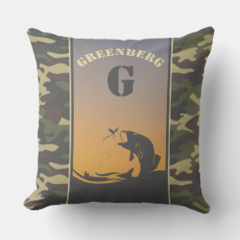 Fischerei und Camouflage Kissen