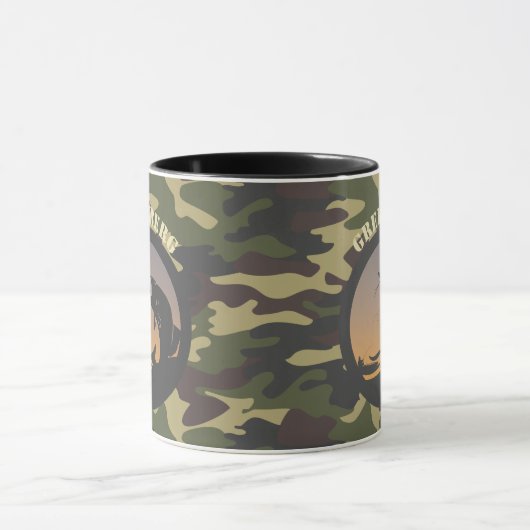 Fischerei und Camouflage Tasse (Zentrum)