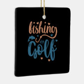 Fischerei und Golf Keramikornament (Rechts)