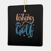 Fischerei und Golf Keramikornament (Links)