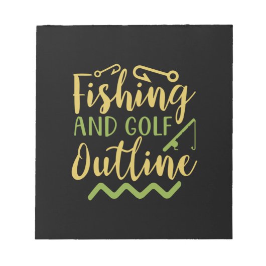 Fischerei und Golf-Kontur Notizblock (Vorderseite)