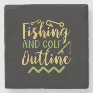 Fischerei und Golf-Kontur Steinuntersetzer