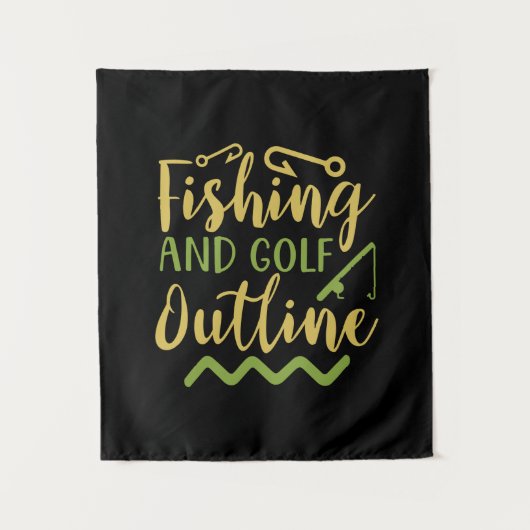 Fischerei und Golf-Kontur Wandteppich (Vorderseite)