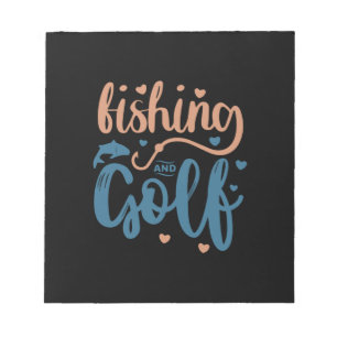 Fischerei und Golf Notizblock
