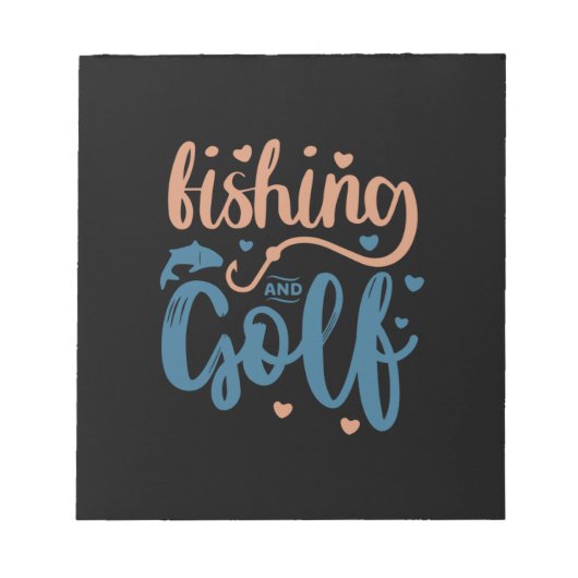 Fischerei und Golf Notizblock (Vorderseite)