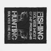 Fischerei und Hirschjagd Lösung Probleme Spaß beim Fleecedecke (Vorderseite (Horizontal))