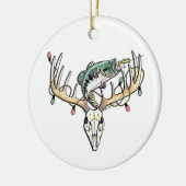 Fischerei und Jagd auf Bass und Hirsch Keramik Ornament (Links)
