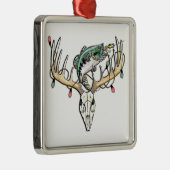 Fischerei und Jagd auf Bass und Hirsch Ornament Aus Metall (Rechts)