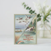 Fischerei und Jagd entlang der Nord-Western-Linie Postkarte (Stehend Vorderseite)