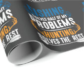 Fischerei und Jagd Humorer Fisch und Jagd Hobby Geschenkpapier (Rolleneckpunkt)