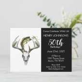 Fischerei und Jagd Thema 50. Geburtstag Einladung (Stehend Vorderseite)