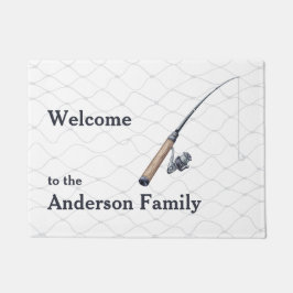 Fischerei und Netz Willkommen Fußmatte