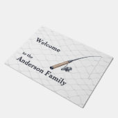 Fischerei und Netz Willkommen Fußmatte (Schrägansicht)