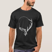 Fischerei und Schattenjäger Elch Hirsche Jagd Lo T-Shirt (Vorderseite)