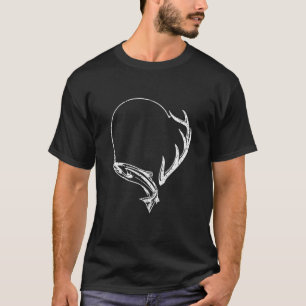 Fischerei und Schattenjäger Elch Hirsche Jagd Lo T-Shirt