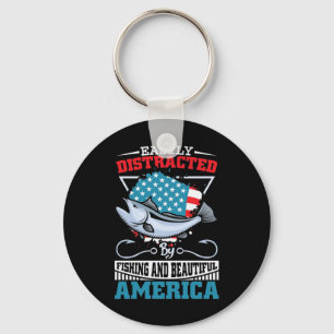 Fischerei und schöne amerikanische schlüsselanhänger