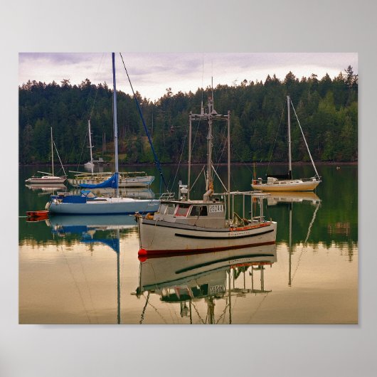 Fischerei und Segelboote - Fine Art Prints Poster (Vorne)