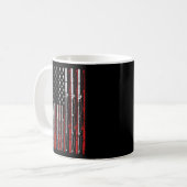 Fischerei unter amerikanischer Flagge Kaffeetasse (Vorderseite Links)