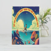 Fischerei unter den Sternen Einladung (Stehend Vorderseite)