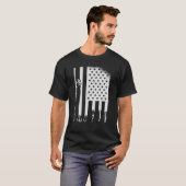 Fischerei - USA Flag American Fisherman Fishing Ro T-Shirt (Vorne ganz)