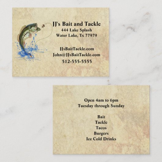 Fischerei Visitenkarte (Vorne/Hinten)