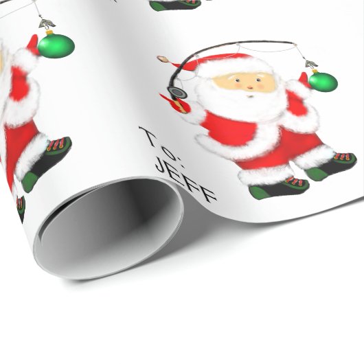 Fischerei-Weihnachtspapier Geschenkpapier (Rolleneckpunkt)