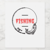 Fischerei Weinetikett (Einzelnes Label)