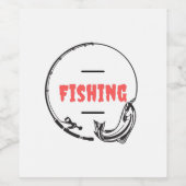 Fischerei Weinetikett (Einzelnes Label)