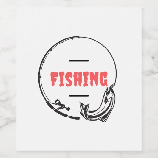 Fischerei Weinetikett (Einzelnes Label)