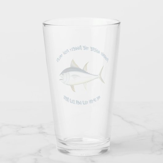 Fischerei: Wo der größte Fisch... - Bier fischen. Glas (Rückseite)