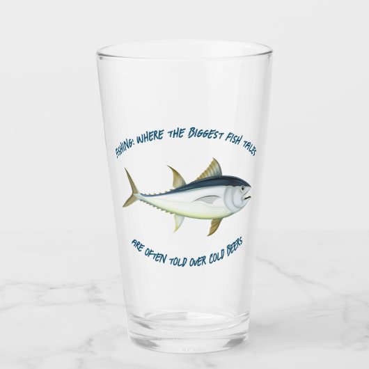 Fischerei: Wo der größte Fisch... - Bier fischen. Glas (Vorderseite)