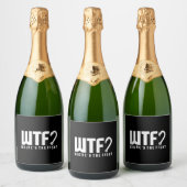 Fischerei - Wo ist der Fisch? Schaumweinetikett (Flaschen)