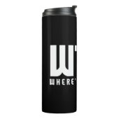 Fischerei - Wo ist der Fisch? Thermosbecher (Nach links gedreht)